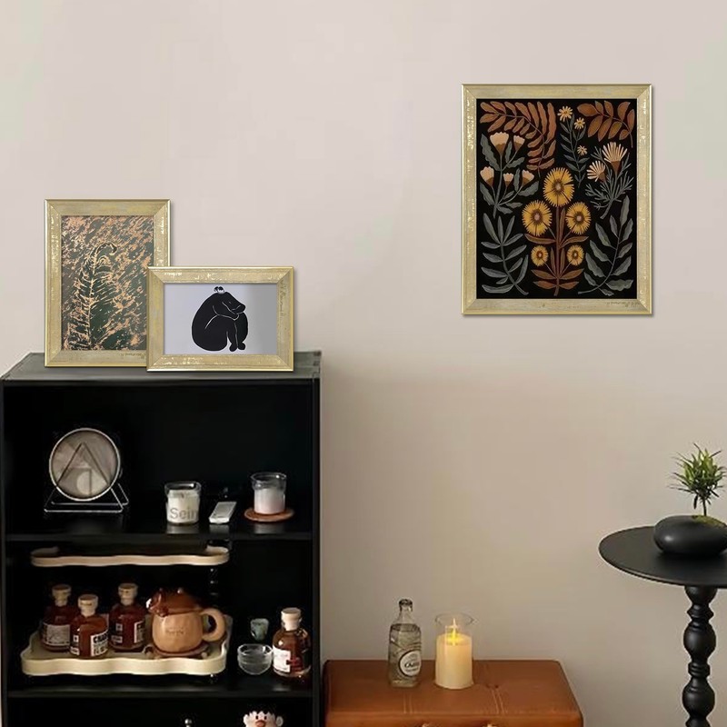 VIOLABBEY 5x7 Picture Frame Gold, Vintage 5 x 7 Photo