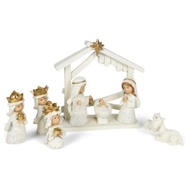 RAZ Imports Star of Wonder 6.5" Nativity with Creche, Set of 9