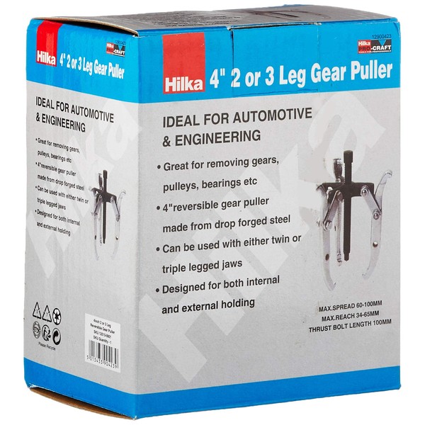 Hilka 12900423 4-Inch Leg Reversible Gear Puller