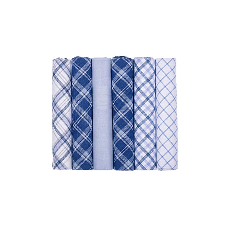 Mens Handkerchiefs 100% Cotton Boxed Hankies Hankys Mens Quality Gift