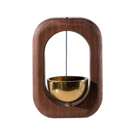 SANOSY Magnetic Shopkeepers Bell Wood Doorbell Wind Chime for Refrigerator, Room, Porch, Garden, Backyard, Restaurant,Home Garden Windchime Housewarming Gift(Walnut)
