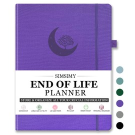 SIMSIMY End of Life Planner, Guided Estate Planning Organizer Notebook, Final Arrangements Organizer for Beneficiary, Will Preparation, Last Wishes & Funeral Planning, In Case of Death Organizer, 8.4x11"
