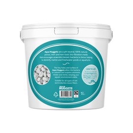 Lava-Lite Aqua Nuggets Filter Media for Crystal-Clear Water in Aquariums, Ponds, Safe for All Aquatic Life All-Natural Environmentally Friendly 1 Ltr