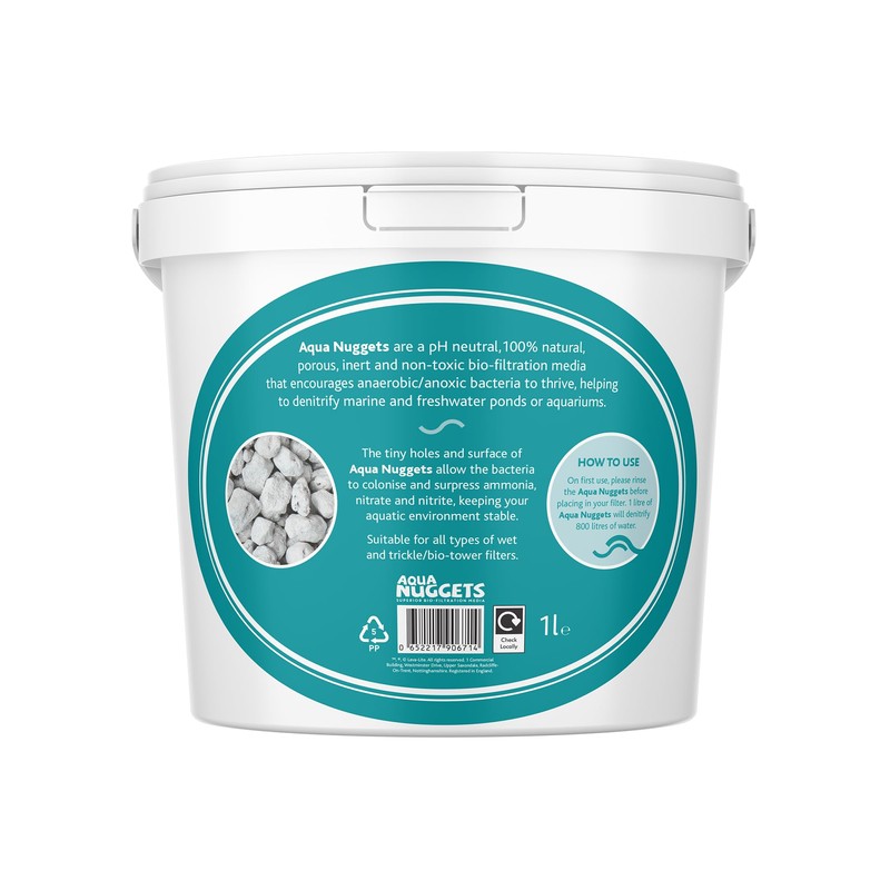 Lava-Lite Aqua Nuggets Filter Media for Crystal-Clear Water in Aquariums,