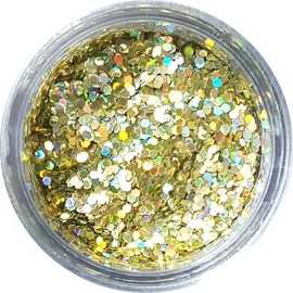 Nail Ssen Nail Art Hexagonal Glitter 0.8MM HR-32 Holo Gold / 네일쎈 네일아트 육각글리터 0.8MM HR-32 홀로골드