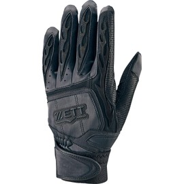 Zett BG318HS Baseball Batting Gloves, Prostatus, Ambidextrous, Compatible with High School Baseball Rules, Black (1900), S Size (8.7 - 9.1 inches (22 - 23 cm)
