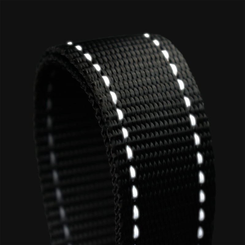 KCT Reflective Dog Lead 1.2m 4ft Black Nylon Strong Leash