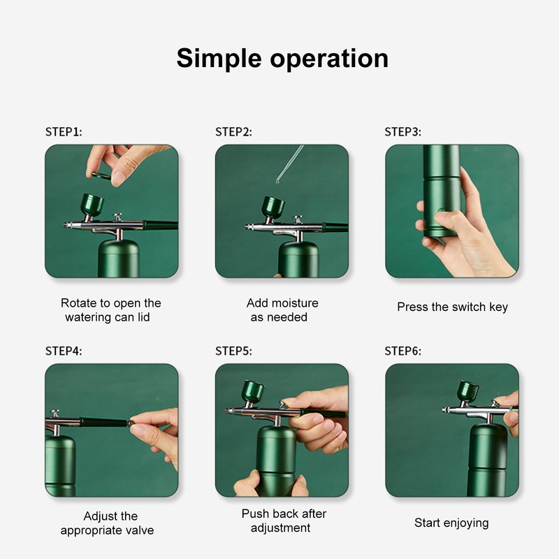 INXI002 Facial Oxygen Machine Airbrush Nano Mist Sprayer Portable Facial