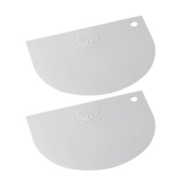Dr. Oetker 1635 Classic Dough Scraper, Flexible Plastic, White (Pack of 2)