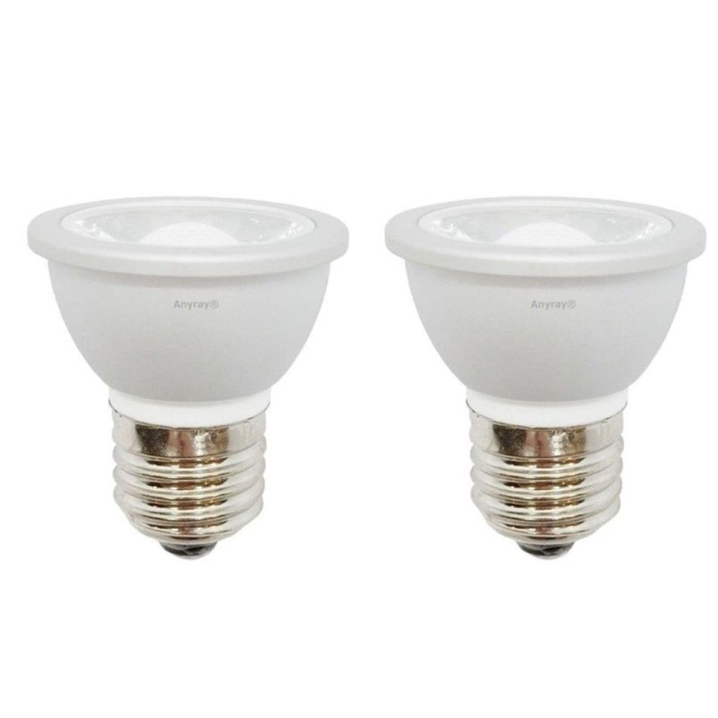 Anyray 2-LED Light Bulbs HR16 120V 5W E27 MR-16 JDR
