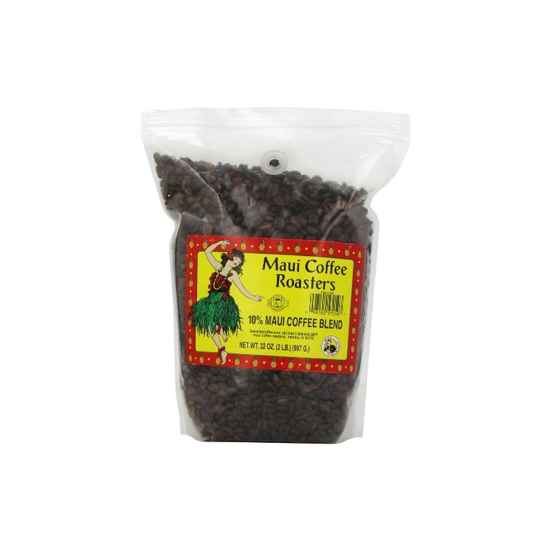 Maui Coffee Roasters Whole Bean Coffee Bulk, Maui Blend, 2-Pound