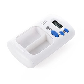 Sunicon Sunicon Pills Dispenser with Alarm, Smart Pills Box Double Clear Compartments medicines Reminder Alarm Pills Timer, Medication Reminder Devices Pills Reminder for Elderly