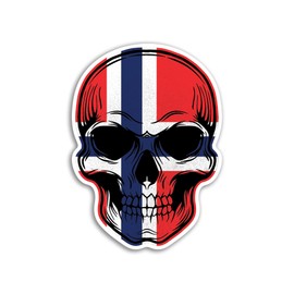 2 x 10cm Norway Skull Stickers - Norwegian Europe Flag Travel Holiday Pirate Funny Kids Girls Boys Men Women Scrapbook Sticker #82060