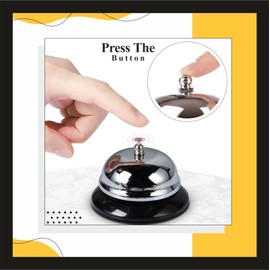 Call Bell Reception Calling Service Bell Counter Desk Servant Alert Elderly Waiter Butler Ringing Button Whistle For Bar Hotel Home Office Kitchen School Hospital Shop Use Play Games Pet Training(1Pc)