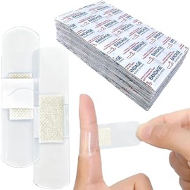 200 vendas adhesivas de poliuretano transparentes y transparentes impermeables para primeros auxilios, natación y ducha, suministros de cuidado de her