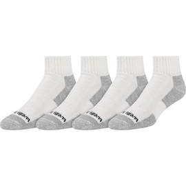 Wells Lamont Mens Large 4 Pair Pack Multipack Work Socks in Crew or Ankle Length, White