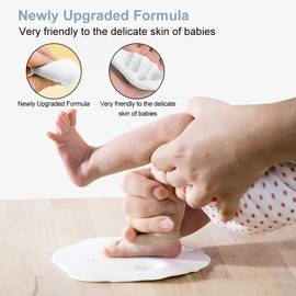 4 Pieces Baby Hand and Foot Plaster Casting Kit Clay Casting Molding Kit 3D Hand and Footprints Baby Soft Clay Ideal for Birth Gift