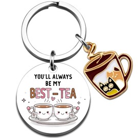 Friend Gifts for Women Best Friends Keychain for Teen Girls Cute Birthday Gifts for Bestie Friendship Gift for Friend Female Christmas Gift Ideas for Her-YOU’LL ALWAYS BE MY BEST-TEA