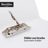 Barrilito Fólder Plástico Carta c/Broche Metálico. 12 pzas. QCP338