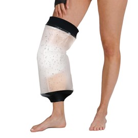 Meydoja Knee Cast Shower Cover Large Size, Waterproof Knee Shower Protector for Knee Replacement Surgery Recovery, ACL Surgery, Wound, Burns Reusable