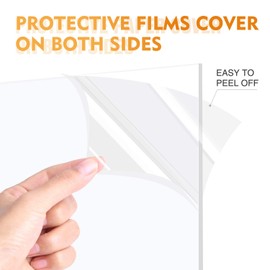 Langaelex 20 Pack of Acrylic Sheets 5x7-0.043" Thick Clear Extruded Plexiglass Sheets for Crafts, Picture Frame, Projects Display & DIY