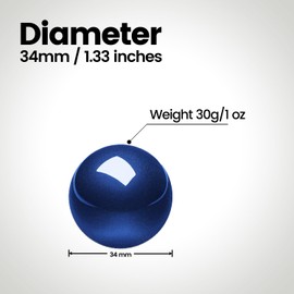 Perixx PERIPRO-303GB - Bola de Repuesto pequeña de 34 mm para Perimice y M570 Elecom Kensington Azul Brillante (18025)