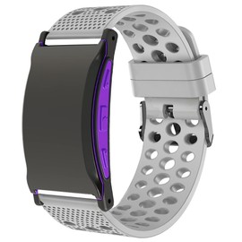 Lamshaw Compatible for Shock Clock 3 Bands, Silicone Replacement Wristbands Sport Strap with Metal Buckle Compatible with Pavlok Shock Clock 3 (Gray)