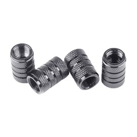 Marcraft Gun Metal Grey Pattern Tyre Wheel Alloy Valve Caps Dust Caps (4 Pack) Universal for Cars, SUVs, Bicycles, Motorcycles, Trucks | Rubber Airtight Seal | Aluminium Alloy | Screw-On