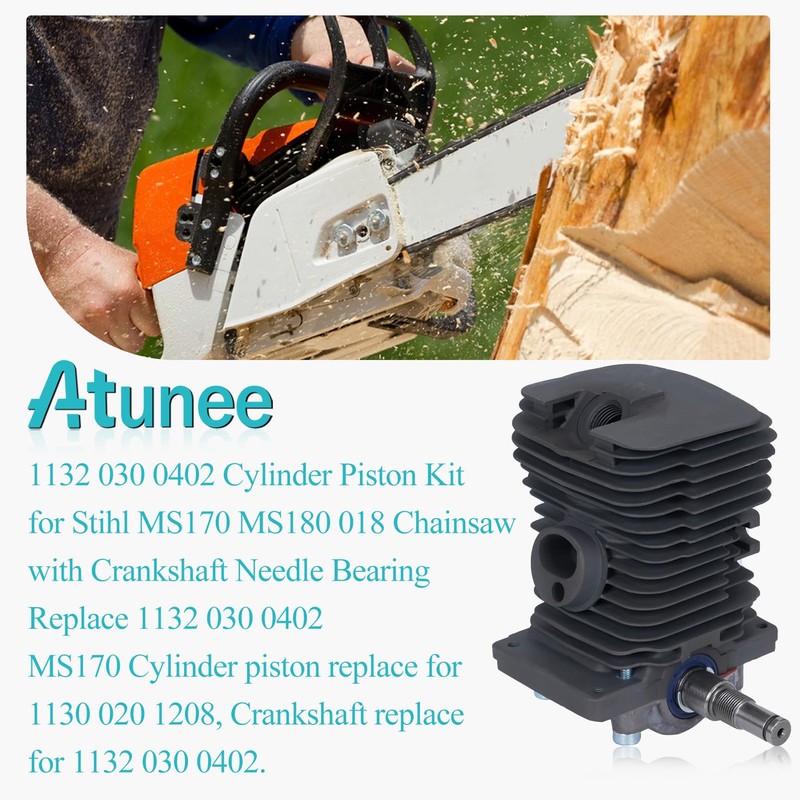 Atunee 1132 030 0402 Cylinder Piston Kit for Stihl MS170