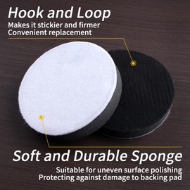 SPEEDWOX 5 Inch Hook and Loop Sanding Discs Pad Interface Buffer Pad Soft Foam Layer Buffering Pad 5 Packs for Drill Grinder Rotary Tools