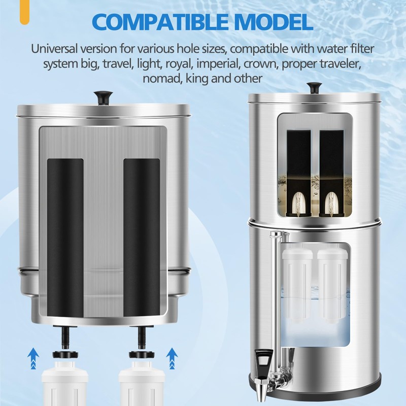 Water Filter Replacement Compatible with Berkey, BB9-2 Filters & PF-2