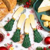 Christmas Tree Spreader Knife Set, Gold Stainless Steel Butter Knives,