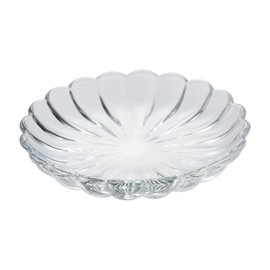 Mizusaki Glass MKG-214113 Plate, Medium Plate, Approx. 5.1 inches (13 cm), Chrysanthemum, Made in Japan