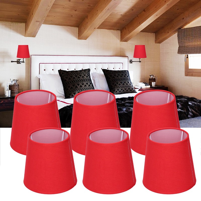 6Pcs Lampshade Modern Simple Cloth Art Inner Film Pendant Wall