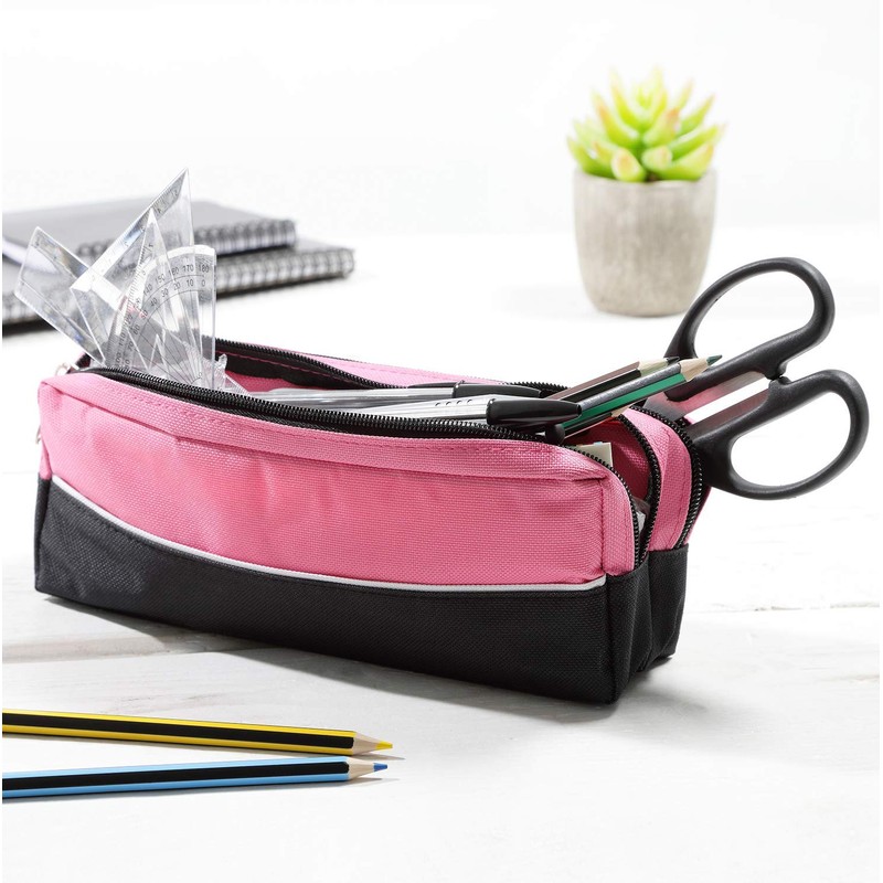 ARPAN Large Pencil Case with Double Zipper Fabric Pencil Case