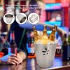 3L Portable Stainless Steel Ice Bucket Container Champagne Barrel with