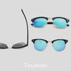 Retro Semi-Rimless Polarized Sunglasses for Men Women Driving Sun glasses