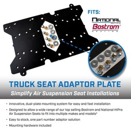 CVG Truck-Tough® Adaptor Plate Kit – Universal Air Suspension Seat Mount for National & Bostrom Hi-Pro Seats | Fits Peterbilt, Kenworth & International Trucks (See Guide) | Easy Install with Hardware