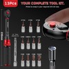 HYCHIKA 13PCS 1/4" Torque Wrench 5-25Nm, ±2% Accuracy, 72-Tooth Bike