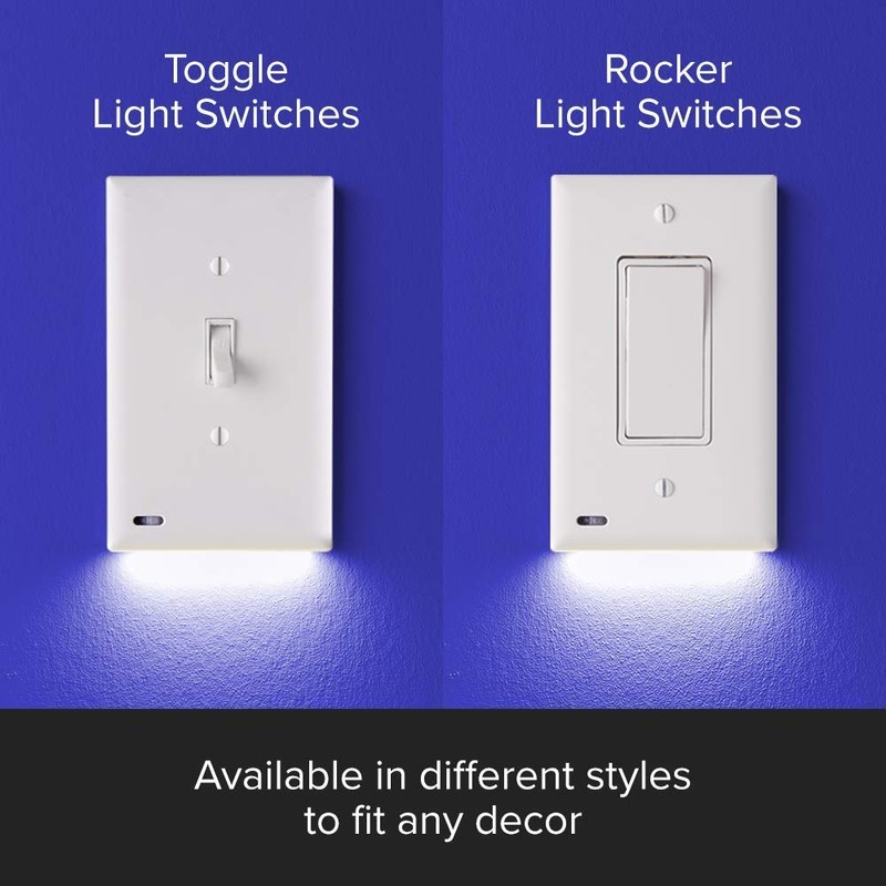 SnapPower 3 Pack SwitchLight - LED Night - for Single-Pole