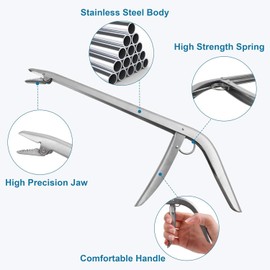 Roczential 2 Pcs Fish Hook Remover, Stainless Steel Fishing Hook Remover Tool Metal Fish Hook Extractor Multifunctional Fish Hook Separator Dehooker Tools for Fishing（11.42 Inch ）
