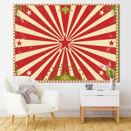 Emvency Tapestry Carnival Circus Vintage for Your Size Screen Marquee Cabaret Home Decor Wall Hanging for Living Room Bedroom Dorm 60x80 inches