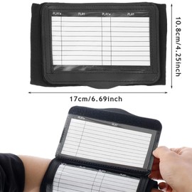 WTTUOAM 2 Pcs Football Play Wristbands Adult Quarterback Gear Playbook Wristband Basketball Coaching Board Wrist Play Wristband for Soccer Football Baseball Catchers Wristbands