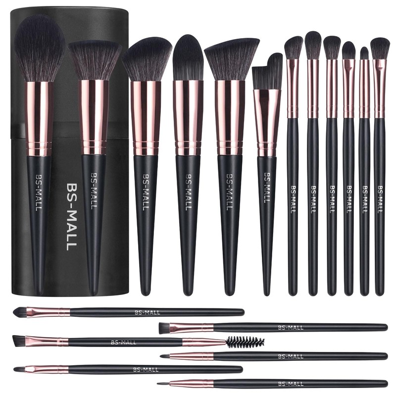 BS-MALL Juego De Brochas De Maquillaje, 18 Uds., Correctores De