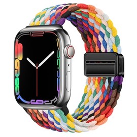 MroTech Compatible with Watch Series 10 Strap 42 mm 41 mm 40 mm 38 mm Braided Sport Nylon Strap with Magnetic Clasp for Watch Ultra SE Series 10 9 8 7 6 5 4 3 2 1 (42/41/40/38 Colourful)