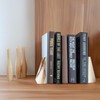 Bey-Berk White Triangular Marble Bookends – Heavy-Duty Wedge Design, Modern