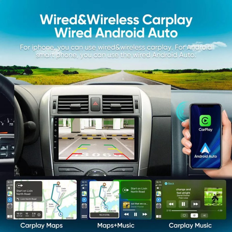 A-Carplay Carplay For Toyota Corolla 2009-2013 Radio Stereo Android 12