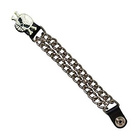 Hot Leathers Unisex-Adult Skull and Bones Chain Vest Extender (Silver, 6")