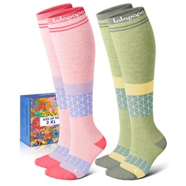 Cotton Compression Socks for Women - 15-20mmHg Cushioned Sole, Soft Breathable for Pregnancy Travel Nurse