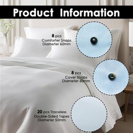 Cosmeria 16 Piece Duvet Clips Set to Prevent Slipping and Bunching of the Duvet Quick Installation